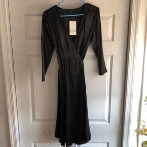 Opening Ceremony Callipygian black wrap dress